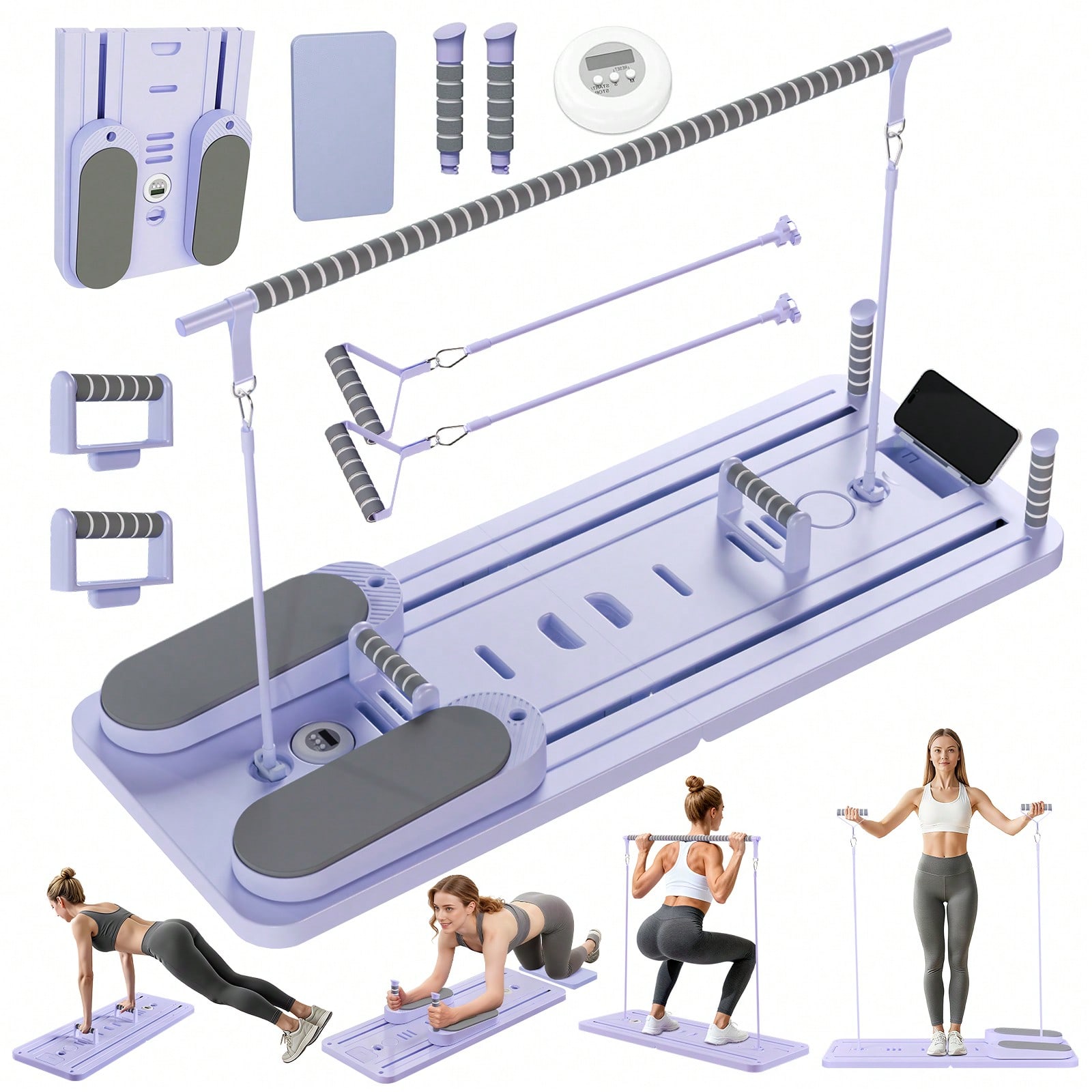 Pilates & Yoga Knokke - Pilates Reformer With Bar, Pilates Board