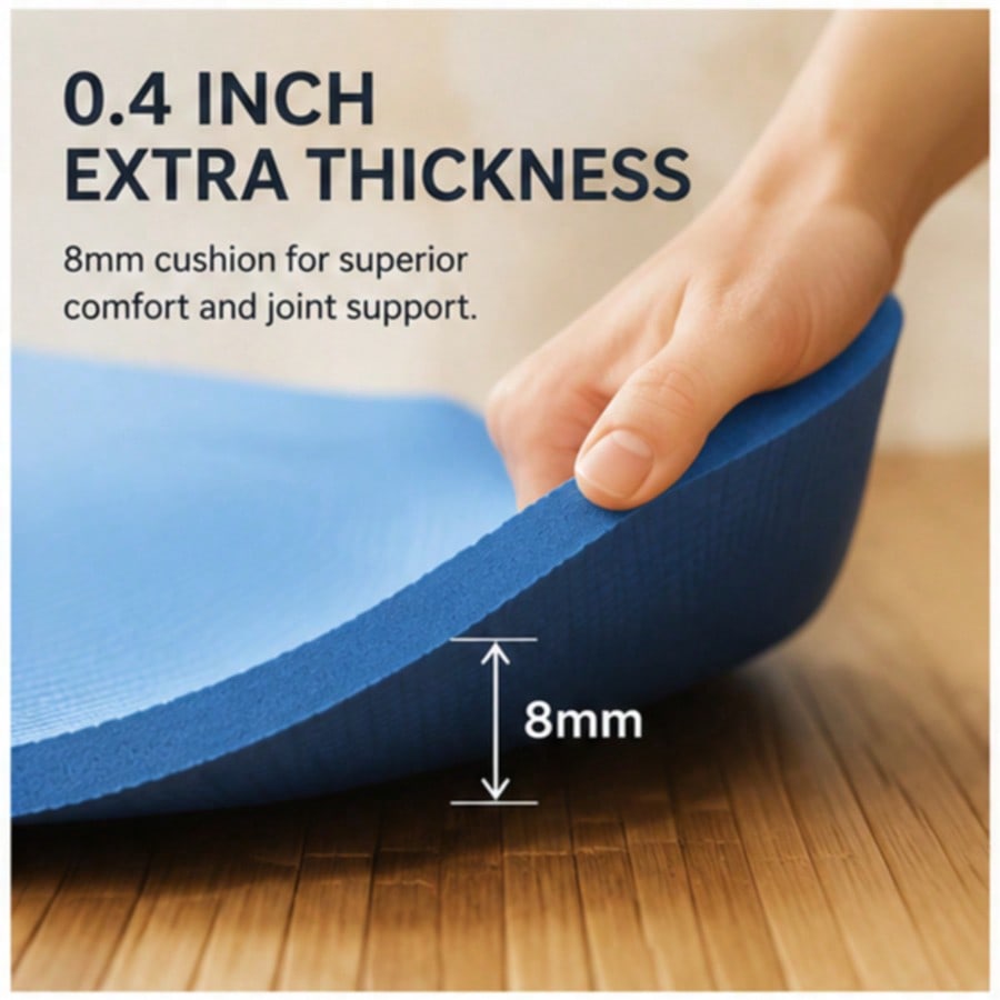Extra Wide 8mm TPE Yoga Mat, N - Pilates Yoga Hiit review and price