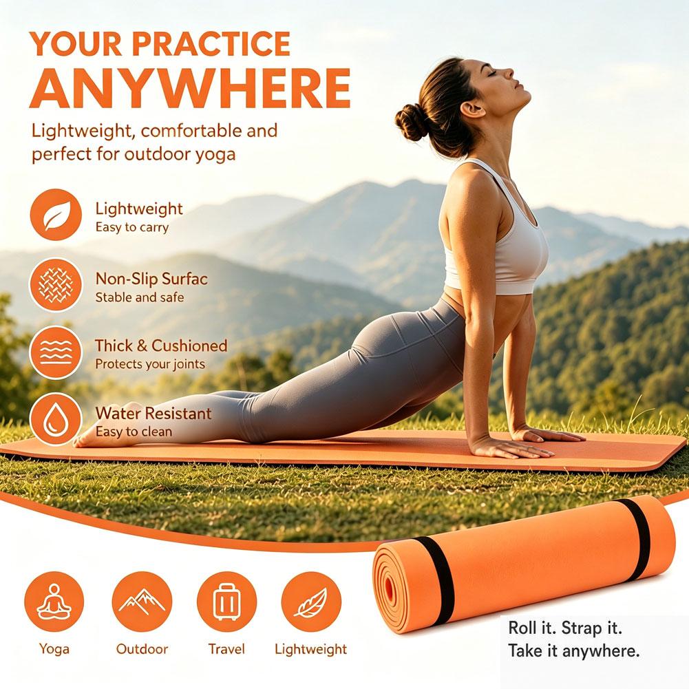 1/2Pcs Thick Yoga Mat Anti-ski - Pilates Yoga Mat Thickness review and price
