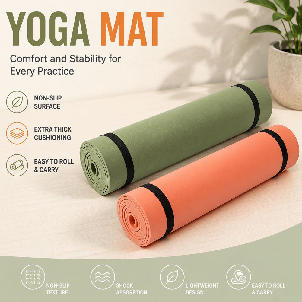 1/2Pcs Thick Yoga Mat Anti-ski - Pilates Yoga Mat Thickness review and price