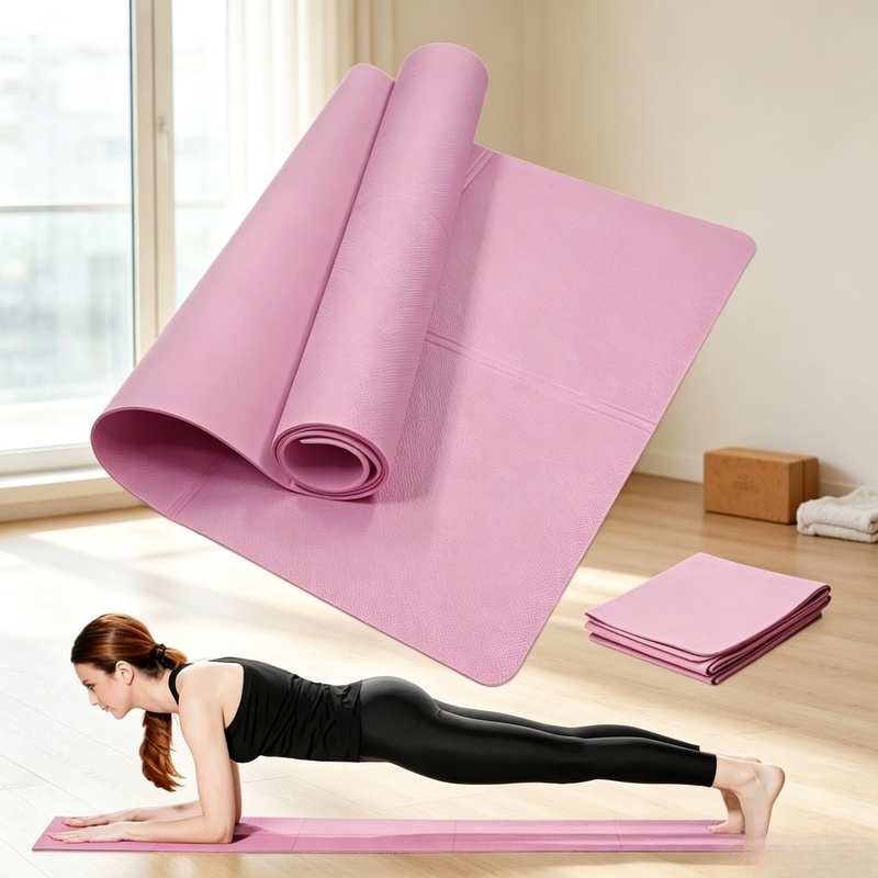 4mm Thick Non-Slip Yoga Exerci - Pilates Yoga Mat Thickness review and price