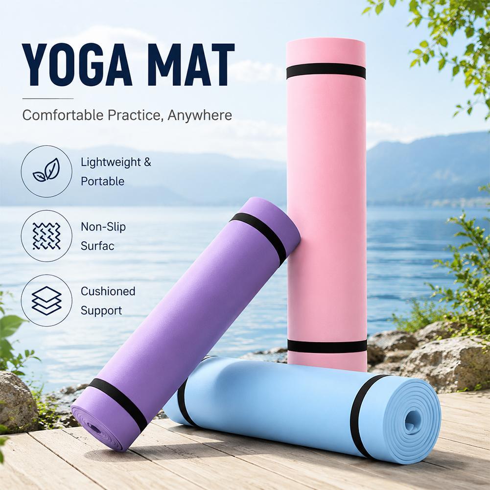 1/2Pcs Thick Yoga Mat Anti-ski - Pilates Yoga Mat Thickness review and price